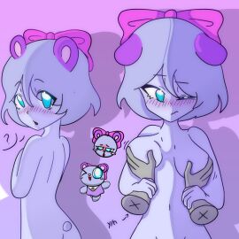 boob_grab boob_squish breasts female naked_female nono_(pretty_blood) pretty_blood