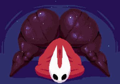 1girls animated ass ass_bigger_than_head ass_focus ass_up ass_up_face_down big_ass hornet_(hollow_knight) spinneborg thick_ass thick_thighs twerking