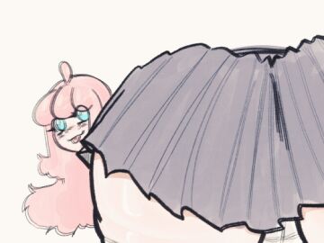 1girls 2025 animated animated_gif ass ass_focus bent_over brialzebubbie cloud_(friday_night_funkin) color cyan_eyes female female_focus female_only friday_night_funkin friday_night_funkin_mod gif hands_on_knees looking_back loop panties pink_hair school_uniform schoolgirl shaking shaking_ass shaking_butt simple_background skirt solo solo_female sp4gh3tt1_(artist) tongue tongue_out twerk twerking twerking_at_viewer white_background white_panties wide_ass wide_butt