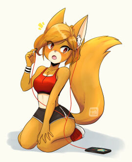 anthro bright_(namrii_) clothed ear_tuft fox furry furry_ears namrii not_porn oc old_bright_(namrii_) tagme workout workout_clothes