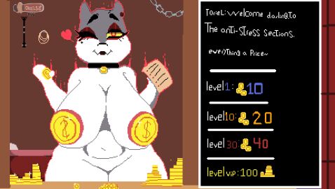 big_breasts breasts female furry goat goat_girl milf money pixel_art toriel toriel_(underfell) undertale