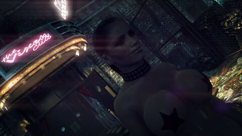 3d big_breasts breasts collar collarbone edit elizabeth_bodling fake_breasts fake_tits female hitman hitman_absolution io-interactive private_dance raining star_pasties strip_club stripper video_games wet_body