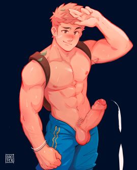 2d 2d_animation abs aiden_(brotex) animated balls bara biceps big_balls big_penis blush brotex cum ejaculation erection gay genital_fluids hands-free looking_at_viewer male male_nipples male_only muscular muscular_male nipples nude orgasm pecs penis pulsating_cumshot yaoi