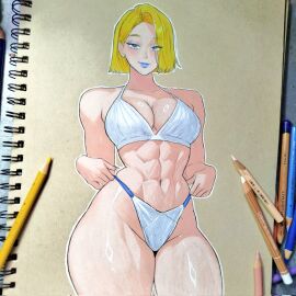 abs ashwin_artss athletic athletic_female bikini blonde_female blonde_hair breasts cleavage clothed clothes clothing curvaceous curvaceous_body curvaceous_female curvaceous_figure curvaceous_hips curvy curvy_body curvy_female curvy_figure curvy_hips emma_frost emma_frost_(marvel_rivals) female female_focus female_only lipstick marvel marvel_comics marvel_rivals muscular muscular_female panty_pull short_hair superheroine thick_thighs thighs