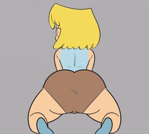 animated ass big_ass blonde_hair edit edited female from_behind goldeneyensfw lori_loud the_loud_house twerking