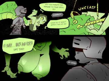 1girls animated armor big_breasts blueparikeet breasts breasts_bigger_than_head comic english_text femdom furry gigantic_breasts hanging_breasts huge_breasts hypnosis hypnotic_breasts knight large_breasts malesub naga_girl original snake_girl swaying_breasts tagme text topless undressing video