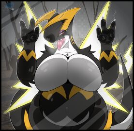 2025 absurd_res against_surface anthro belly big_belly big_breasts black_body blazkenzxy bodily_fluids breast_squish breasts digital_drawing_(artwork) digital_media_(artwork) dragon fangs female heart_eyes heart_symbol hi_res in_heat looking_at_viewer markings multicolored_body mythological_creature mythological_scalie mythology on_glass orserk pal_(species) palworld pocketpair pregnant pregnant_anthro pregnant_female saliva scalie signature simple_background solo squish teeth thick_thighs tongue tongue_out white_body wide_hips yellow_body