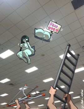 1girls 2boys anus barefoot black_hair completely_nude female female_focus free_use full_body funny helio_nsfw long_hair male meme motion_blur naked naked_female nightmare_waifu nude nude_female offscreen_male pussy pussy_juice pussy_juice_drip sign solo_focus the_ring the_tv_that_the_ring_girl_would_break_her_neck_from through_wall tv yamamura_sadako