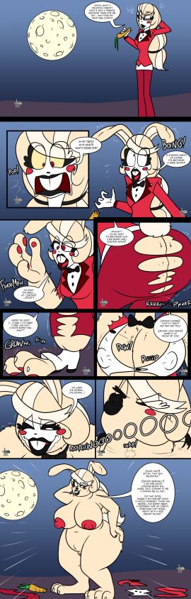 2020s 2023 aardman_animations areolae ass ass_expansion big_ass big_breasts big_butt bowtie breast_expansion breast_growth breast_growth_(enlargement) breasts buckteeth bunny bunny_ears bunny_tail butt_expansion button_pop buttons carrot charlie_morningstar_(hazbin_hotel) clothed clothes clothing clothing_damage dreamworks dreamworks_animation dreamworks_pictures female fluffy full_moon fur getting_horny hazbin_hotel howl jamearts lagomorph lagomorph_humanoid long_ears long_hair looking_down naked naked_female night night_sky popping_buttons pussy rabbit rabbit_ears rabbit_girl rabbit_humanoid rabbit_tail red_clothing red_iris ripped_clothing shoes tan_fur text text_box text_bubble thick_thighs transformation vivienne_medrano vivziepop wallace_and_gromit wallace_and_gromit_the_curse_of_the_were-rabbit wardrobe_malfunction were_rabbit wererabbit white_body white_eyes white_skin wide_hips yellow_eyes