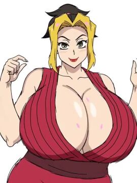 2d 2d_animation alternate_body_type alternate_breast_size animated bare_arms bare_shoulders bedroom_eyes big_breasts blush breasts breasts_bigger_than_head dancing demon_slayer hips human human_female japanese japanese_clothes japanese_female kimetsu_no_yaiba large_breasts light_skin light_skinned_female makio_(kimetsu_no_yaiba) momiji_(artist) red_lips robe short_hair short_hair_female smile smiling smiling_at_viewer solo solo_female solo_focus tagme two-tone_hair video white_background wide_hips wife yellow_eyes yellow_eyes_female