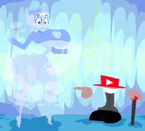 1girls anatomically_inaccurate anatomically_incorrect ass bald bald_female big_breasts boobs bottomless bow breasts breasts_bigger_than_head cool_as_ice detailed_background elementibox female hyper-thin_waist iciella_(cool_as_ice) incredibox_cool_as_ice incredibox_mod keelgabeytheart no_bra organs_?_what_are_those_? partially_clothed stick_waist wasp_waist