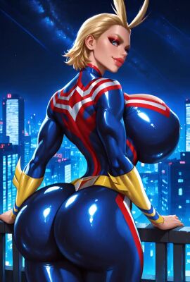 1female 1girls ai_generated all_might animated bythebrokenone female female_only my_hero_academia rule_63 solo_female tagme video