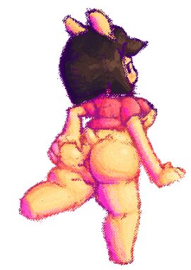 ass bitwily breasts cute exposed_breasts female from_behind grabbing llooking_back looking_at_viewer pussy shortstack smug spreading spreading_ass tagme tease yuh_(yopy)