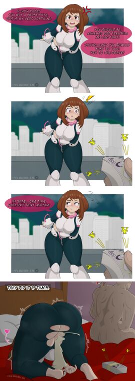 1girls 3koma after_sex anger_vein angry angry_face ass ass_bigger_than_head ass_cheeks back_view barefoot bed big_ass big_butt blush bodysuit bottom-up breasts brown_eyes brown_hair comic cum cum_in_pussy cum_inside cum_overflow cum_overflowing curvy curvy_figure english_text female female_human fluids genital head_down_ass_up hero_outfit_(mha) huge_ass human large_breasts light-skinned_female light_skin male money motel_room my_hero_academia no_face ochako_uraraka ochako_uraraka_(hero_outfit) pleasured_female prostitution pussy pussy_leaking red_markings ripped_clothing semen short_hair shounen_jump sitting_on_bed smoking snakebd spent straight superhero_costume superheroine sweat sweaty_body talking_to_viewer teenage_female teenager thick_thighs top-down torn_bodysuit torn_clothes twitch_lines twitching uraraka_ochako uravity wardrobe_malfunction
