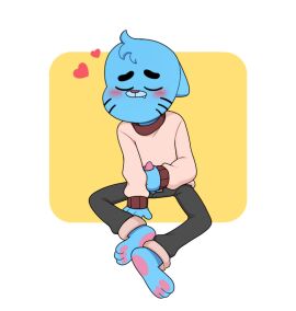 1boy animal_ears animal_genitalia animal_humanoid animal_penis anthro blue_cat blue_fur blue_hair blush blush_lines cartoony cat_boy cat_ears cat_paws closed_eyes color cute digital_drawing_(artwork) digital_media_(artwork) ears_down fangs feline fur furry gumball_watterson hand_around_penis hand_on_penis handjob hotfiresu jeans jerking_off jerkingoff legs_apart male male_masturbation male_only masturbation no_humans not_ai_generated open_clothes open_pants pawpads paws penis penis_out pink_penis pink_skin pleasure_face shaded short_hair simple_background sitting solo solo_focus spread_legs sweater the_amazing_world_of_gumball uncensored