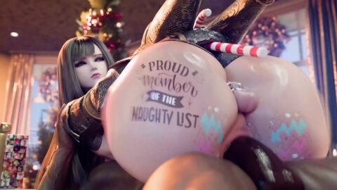 1boy 1futa 3d 3d_animation absurd_res absurdres anal anal_sex animated ass ass_focus bubble_ass bubble_butt chastity_cage christmas cum dark-skinned_male dark_skin dat_ass fat_ass futa_sans_pussy futanari huge_ass human jellyfishjubilee jiggle jiggle_physics jiggling_ass light-skinned_female light_skin male male_on_futa massive_breasts penile penile_penetration penis penis_in_ass plump_ass rigid3d saberwolf8 sex sfm_labs small_penis sound tagme tdontran valmiel_(tdontran) video