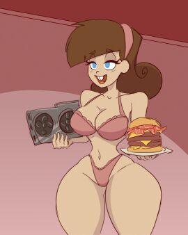 aged_up amd ass bacon big_ass big_breasts blue_eyes breasts brown_hair cheeseburger chocolate_cake_gameboy_and_me female food genderswap genderswap_(mtf) graphics_card hamburger large_ass large_breasts mature mature_female meme milf nickelodeon picket_fences_(series) reference rule_63 rx_7900_xtx slemka the_fairly_oddparents thick_thighs timantha timmy_turner underwear wide_hips