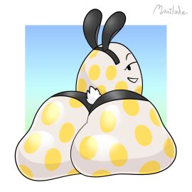 1girls ass ass_bigger_than_head ass_focus battle_for_dream_island big_ass bunny_ears bunnysuit easter eggy_(bfdi) fat_ass female huge_ass latex moonilade object_show object_shows presenting presenting_hindquarters shiny_skin sitting solo