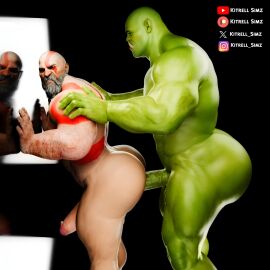 2boys 3d ass bald balls bara beard big_ass big_balls big_butt body_hair daddy_penetrated fat_ass fat_butt from_behind from_behind_position gay gay_anal gay_sex god_of_war green_body green_skin hairy hairy_male huge_ass huge_butt interspecies kitrell_simz kratos large_ass large_butt light-skinned_male light_skin male male/male male_only male_penetrated male_penetrating male_penetrating_male muscular muscular_male nude orc pale-skinned_male pale_skin penetration penile penile_penetration penis penis_in_ass sex_from_behind tattoo tattoos thick_ass thick_butt tusks white_body white_skin yaoi