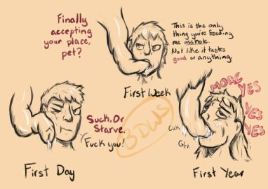 biscuitdragonwithastick comic cum cum_on_face female feminization forced_oral gay male male_only male_to_female monster monster_cock monster_on_human monster_on_male oral oral_sex original original_artwork original_character original_characters penis tentacle tentacle_rape