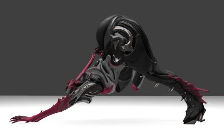 ass_in_air diphallism oraxia_(warframe) rogulo stretching warframe yoruichi_pose yoruichi_stretch