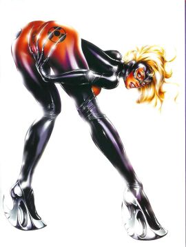 1girls anus armando_huerta ass bent_over blonde_hair breasts claws clenched_teeth female female_focus female_only fingering_pussy flashing_pussy gloves grabbing_own_pussy grabbing_pussy high_heels labia latex legs legs_apart legs_held_open legs_spread long_legs looking_at_viewer open_mouth presenting_pussy presenting_vagina pussy pussy_lips radiation_symbol realistic showing_pussy sideboob solo_female spread_legs vagina vulva wet wet_pussy