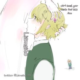 adults basil_(omori) blowjob blue_eyes femboy gay gay_sex humor i_love_you male nude nude_male omori oral sex sunny_(omori) white_skin