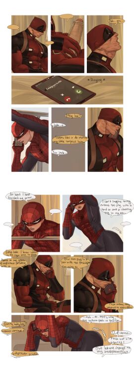 deadpool gay lkikai male male/male male_only marvel marvel_comics peter_parker spider-man spider-man_(series) wade_wilson