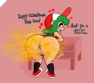 1girls anus big_ass fart fart_cloud fart_fetish farting fat_ass female hairy_pussy mira_(sorollos) mole_on_ass moles oc pussy sorollos