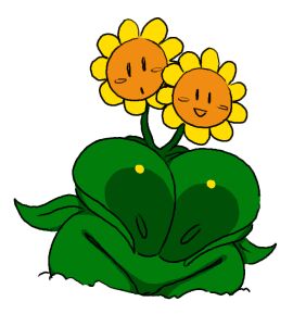 areola areolae big_areola big_breasts breasts conjoined female green_body huge_areola huge_areolae huge_breasts naked nipples no_clothes nsfwoaf nude plant plant_girl plants_vs_zombies siamese_twins sunflower_(pvz) tagme twin_sunflower_(pvz)