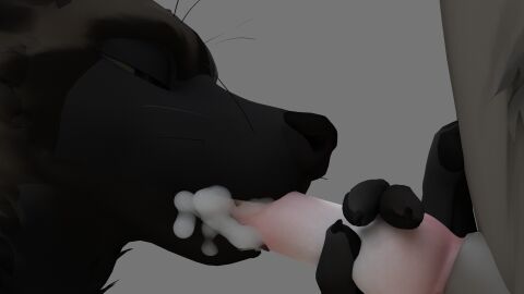 animal_genitalia bodily_fluids cum cum_in_mouth cum_inside duo erection eyes_mostly_closed fellatio genital_fluids genitals grey_background hi_res hyena male male/male mammal narrowed_eyes oral oral_penetration penetration penile penis sex siltko simple_background tongue