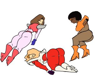 3girls afro afro_hair armor armored_boots armored_gloves ass blonde_hair blonde_hair_female bodysuit boots briefs closed_eyes clothed_sex defeat defeated f-zero face_down faint fainted gloves jody_summer kate_alen knocked_out kreteny long_hair long_hair_female lying lying_down lying_on_stomach mrs._arrow multiple_girls nintendo on_front on_stomach tagme thong trio trio_focus trunks trunks_(clothing) unconscious