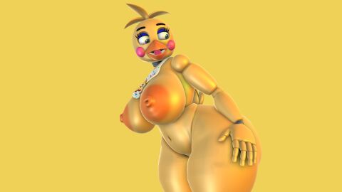 1girls 3d animatronic ass beak big_ass big_breasts big_butt bird breasts female five_nights_at_freddy's five_nights_at_freddy's_2 furry furry_female nude nude_female robot robot_girl runaboo_chica seductive seductive_look solo solo_female toy_chica_(fnaf)