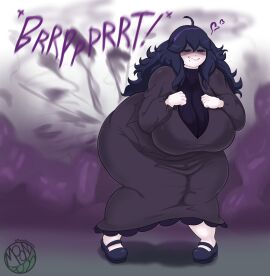 1girls bbw big_ass big_breasts breasts chubby enjoying_farting enjoying_farts fart fart_cloud fart_fetish fat_ass female gigantic_ass hex_maniac huge_ass huge_breasts hyper_ass knees_together_feet_apart looking_pleasured massive_ass massive_breasts moonsobsessions onomatopoeia pokemon pokemon_xy purple_hair solo thick_thighs unusual_fart voluptuous voluptuous_female