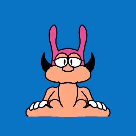 1boy 1girls animated areolae balls ballsack big_breasts black_eyes black_hair blowjob blue_background breasts bunny_ears bunny_hood completely_nude duo erection eyelashes fake_animal_ears fellatio female female_focus gloves hands_on_thighs headwear headwear_only light-skinned_female light-skinned_male light_skin loop looping_animation male male/female nipples noisette_(pizza_tower) nude nude_female nude_male oral oral_sex penis pink_bunny_ears pizza_tower pov sex short_hair solo_focus sucking_penis thewastetunnels toony unseen_male_face white_gloves