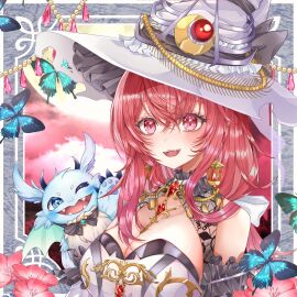 big_breasts breasts female original original_character pink_hair virtual_youtuber vtuber witch witch_hat yuuchan_(vtuber)