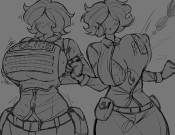 1girls arms big_breasts breasts breasts_bigger_than_head breasts_out brush clothed clothed/nude clothed_female clothes clothing curvaceous curvaceous_female curvaceous_figure curves curvy curvy_body curvy_female curvy_figure dead_ahead digital_art digital_drawing digital_drawing_(artwork) digital_media digital_media_(artwork) female female_focus female_only hair hair_between_eyes huge_breasts lilly_(voltjolt) long_hair nipples nipples_visible_through_clothing pants partially_clothed police police_officer police_uniform policewoman seductive seductive_body sketch sketch_page solo solo_female solo_focus tactical_gear tits_bigger_than_head tits_out willy_(dead_ahead) young young_female younger_female zzzhodazzz