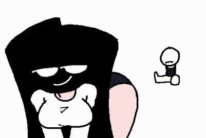 1boy 1girls 2d animated anon anonymous_male arcaned_roses ass bent_over big_ass black_hair female frowning long_hair loop male mystery_(roses_arcaned) panties roses_arcaned shaking_ass simple_background smile smug teasing tied_up twerking white_background white_shirt wiggle