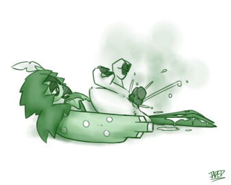 ambiguous_gender ambiguous_pooping anthro artist_name beak decidueye fart fart_cloud feathered_wings feathers feces feet generation_7_pokemon jadeder legs_up looking_down looking_down_at_self lying monochrome nintendo on_back open_beak open_mouth pokemon pokemon_(species) scat scatplay simple_background solo tail tail_feathers talons text toes urate white_background wings