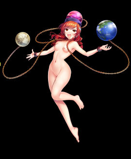 1girls ahe_gao black_background chains edit female full_body hecatia_lapislazuli navel nipples nude nude_edit nude_filter red_eyes red_hair rotte_(1109) tagme tongue tongue_out touhou touhou_lost_word touhou_lostword