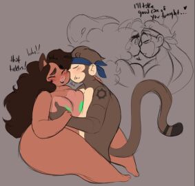 anthro ass big_ass big_breasts big_butt blush breast_grab breasts clothing curvy_figure duo eyewear female fur glasses hair hand_on_breast haplorhine hi_res huge_ass huge_butt kissing kissing_cheek mammal monkey moxx_(omegaminti) nude omegaminti overweight overweight_female primate rodent sciurid short_hair solo squirrel tree_squirrel wavy_hair wide_hips