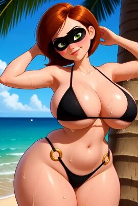 ai_generated animated big_breasts bikini helen_parr mask ready_to_fuck smiling_at_viewer tagme the_incredibles video