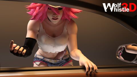 1futa 3d capcom erection final_fight futa_only futanari intersex penis pink_hair poison_(final_fight) solo street_fighter trans_woman transfem wolfwhistle3d