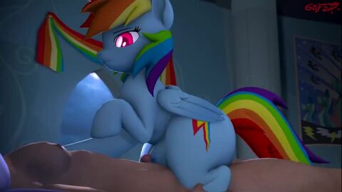 animal_genitalia assertive_female balls beastiality big_butt bouncing_teats cumshot ejaculation equid equine feral feral_on_human friendship_is_magic godoffury hasbro my_little_pony mythology rainbow_dash_(mlp) tagme video
