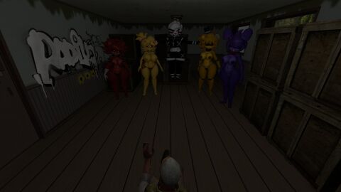 3d 5girls big_breasts black_eyes blue_hair bonfie bonfie_(cryptia) bonnie_(cally3d) bonnie_(fnaf) breasts bunny_girl chica_(cally3d) chica_(fnaf) chiku chiku_(cryptia) crossover darkness eli_vance fap_nights_at_frenni's fazclaire's_nightclub female fexa fexa_(cally3d) five_nights_at_freddy's fox_girl foxy_(cally3d) foxy_(fnaf) fredina's_nightclub furry gangbang gangrape garry's_mod gold_fur gold_hair golden_freddy_(fnaf) golden_fredina_(cally3d) half-life_(series) half-life_2 horror huge_breasts huge_nipples marie_(cally3d) marionette_(fnaf) nipple_piercing nipples orgy piercing puppet_(cally3d) puppet_(fnaf) red_fur red_hair type_0 white_hair white_pupils yellow_hair