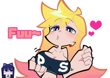 2girls breasts female large_breasts panty_&_stocking_with_garterbelt panty_anarchy stocking_anarchy