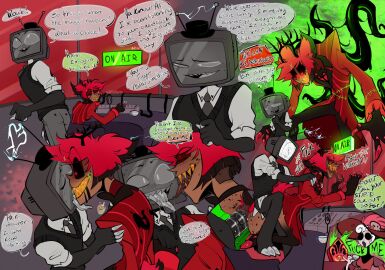 2boys alastor_(hazbin_hotel) anal anal_insertion anal_sex bileshroom dominant domination french_kiss french_kissing gay gay_anal gay_domination gay_male gay_sex hazbin_hotel long_tongue maledom malesub penis_in_ass sketch_page submissive submissive_male vox_(hazbin_hotel) yaoi