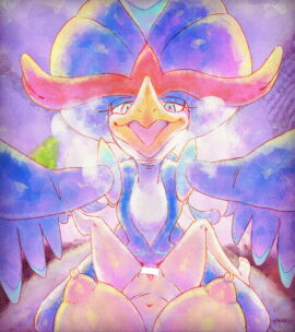 1boy 1girls abstract_background anthro anthro_penetrating anthro_penetrating_human areola arm_feathers avian beak big_breasts big_nipples blue_body blue_feathers breasts censor_bar censored duo erect_nipples feathers female female_on_anthro female_penetrated female_pov first_person_view generation_9_pokemon genitals half-closed_eyes human human_on_anthro human_penetrated human_pov interspecies looking_at_viewer male male/female male_penetrating male_penetrating_female mammal nairekoppu narrowed_eyes navel nintendo nipples nude open_mouth penetration pokemon pokemon_(species) pokephilia pussy quaquaval receiving_pov sex taker_pov vaginal_penetration white_body white_feathers