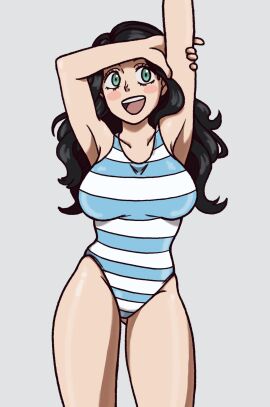 big_breasts black_clover breasts charmy_pappitson dark_hair female grown_up lewdthealess shounen_jump swimsuit tagme