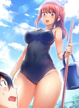 female hanna_yo junhee_kwon red_hair tanline thick_thighs under_observation:_my_first_loves_and_i warpic